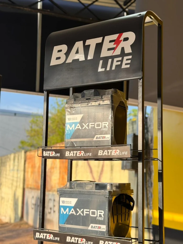 Estoque de baterias MAXFOR na Point das Baterias